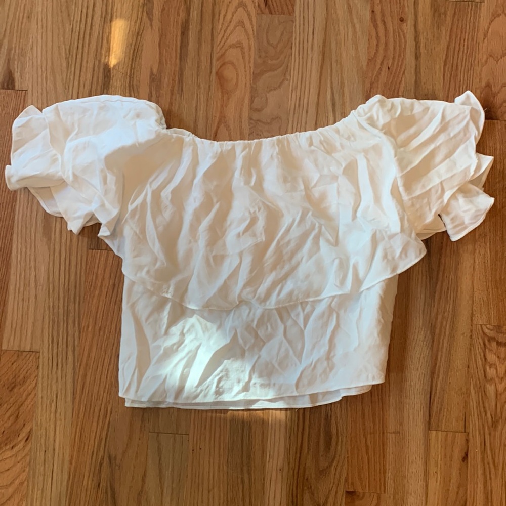 Off the shoulder good morning top